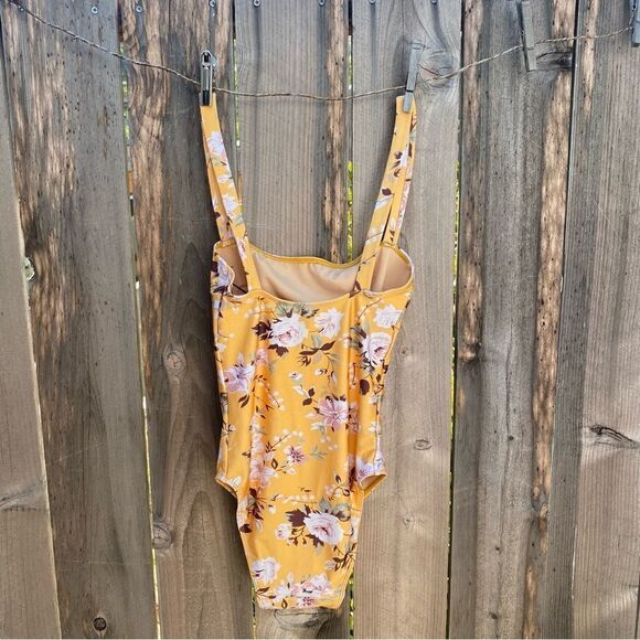 Faithfull the Brand PHOEBE ONE PIECE POMELINE YELLOW BATHING SUIT sz S NWT - Picture 10 of 10